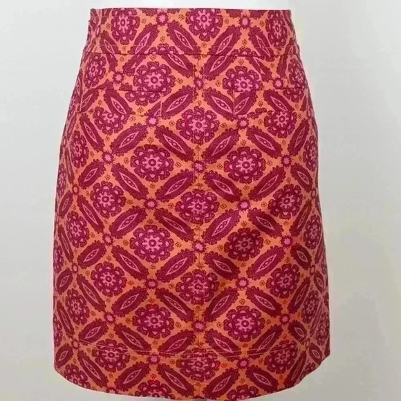 Ann Taylor Pink and Orange Summer Skirt - Picture 2 of 8